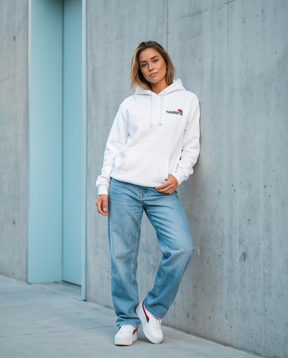 THURSTIE Heavyweight Hoodie- Back Tagline