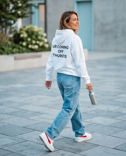 THURSTIE Heavyweight Hoodie- Back Tagline