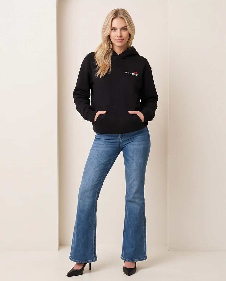 THURSTIE Relaxed Hoodie-Back Tagline