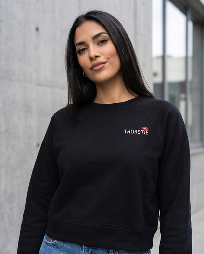 Thurstie Women Raglan Pullover Fleece Sweatshirt