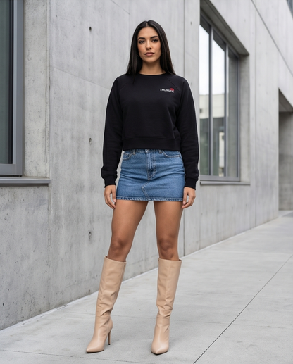 Thurstie Women Raglan Pullover Fleece Sweatshirt