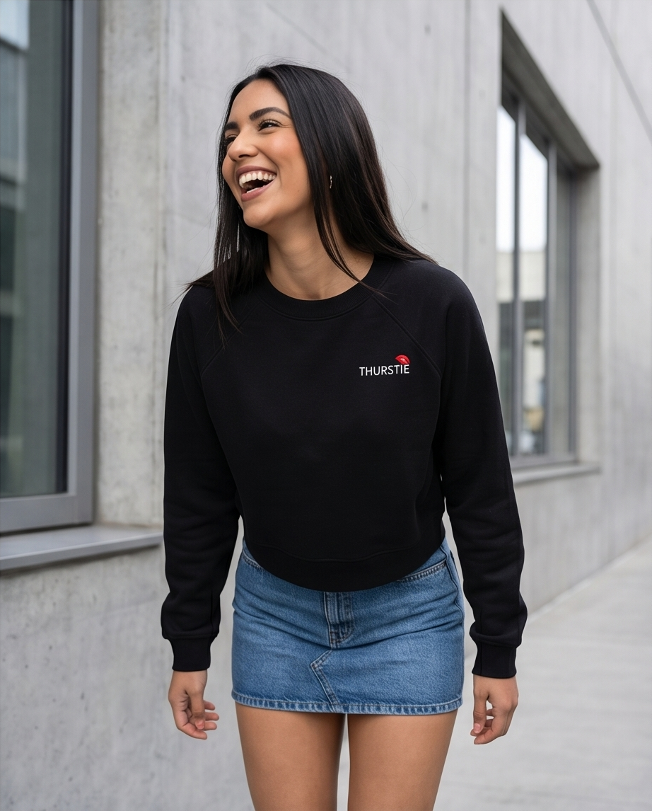Thurstie Women Raglan Pullover Fleece Sweatshirt